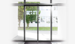 Porte automatique coulissante aluminium extérieur