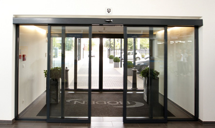 Porte automatique coulissante aluminium interieur